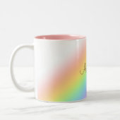 Personalisierter Regenbogen Zweifarbige Tasse (Links)