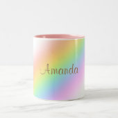 Personalisierter Regenbogen Zweifarbige Tasse (Mittel)