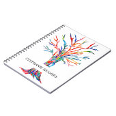 Personalisierter Regenbogenbaum Notizblock (Linke Seite)