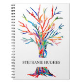 Personalisierter Regenbogenbaum Notizblock (Vorderseite)