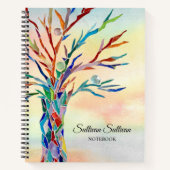 Personalisierter Regenbogenbaum Notizblock (Vorderseite)