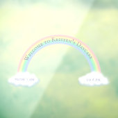 Personalisierter Regenbogenbogen und flauschige we Fensteraufkleber (Blatt 3)
