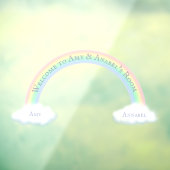 Personalisierter Regenbogenbogen und flauschige we Fensteraufkleber (Blatt 3)