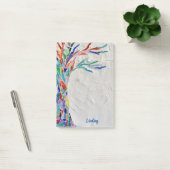 Personalisierter Regenbogenfarben Baum des Lebens Post-it Klebezettel (Büro)