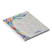 Personalisierter Regenbogenfarbenbaum Notizblock (angewinkelt)