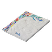 Personalisierter Regenbogenfarbenbaum Notizblock (Rotiert)