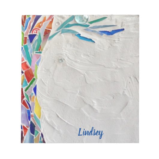 Personalisierter Regenbogenfarbenbaum Notizblock (Vorderseite)