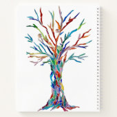 Personalisierter Regenbogenfarbenbaum Notizblock (Rückseite)