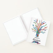 Personalisierter Regenbogenfarbenbaum Notizblock (Innenseite)