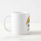 Personalisierter Regenbogenheld danke Tasse (Links)