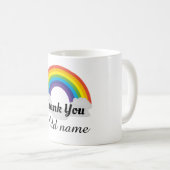 Personalisierter Regenbogenheld danke Tasse (VorderseiteRechts)