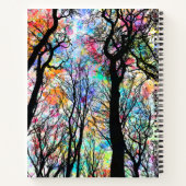 Personalisierter Regenbogenhimmel mit Silhouetten Notizblock (Rückseite)