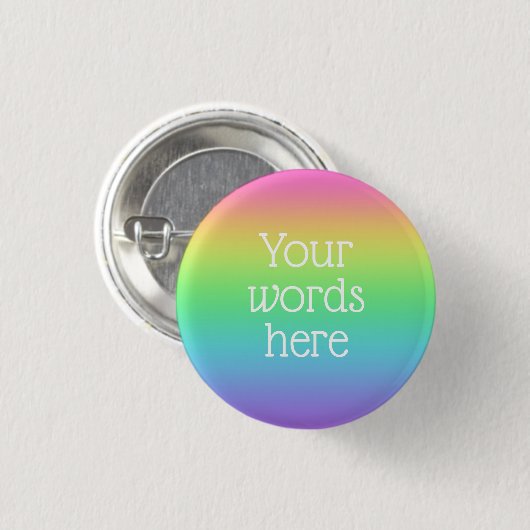 Personalisierter Regenbogenknopf Button (Vorne & Hinten)