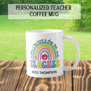 Personalisierter Regenbogenlehrer Kaffeemaschine T Kaffeetasse