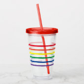 Personalisierter Regenbogenname Acryltrinkbecher (Links)