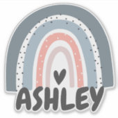 Personalisierter Regenbogenname Laptop-Aufkleber Aufkleber (Vorderseite)
