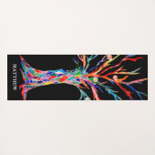 Personalisierter Regenbogenschwarz Yogamatte (Rückseite (Horizontal))