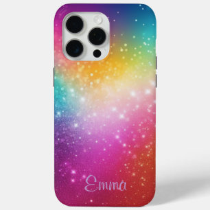 Personalisierter Regenbogensparkle Case-Mate iPhone Hülle