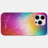 Personalisierter Regenbogensparkle Case-Mate iPhone Hülle (Rückseite (Horizontal))