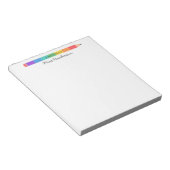 Personalisierter Regenbogenstift für Lehrer Notizblock (angewinkelt)