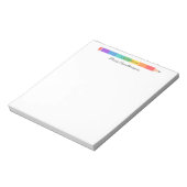 Personalisierter Regenbogenstift für Lehrer Notizblock (Rotiert)