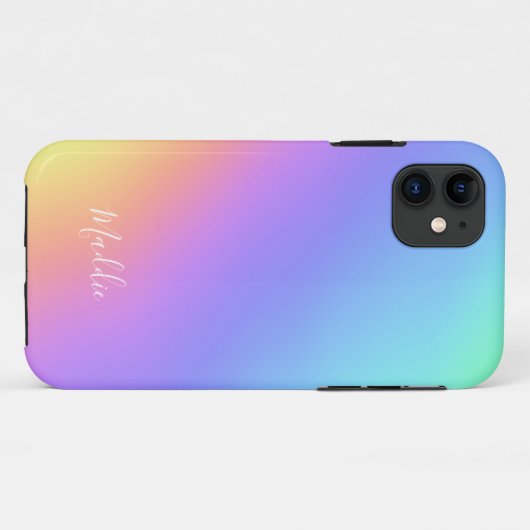 personalisierter Regenbogenverlauf Case-Mate iPhone Hülle (Rückseite (Horizontal))