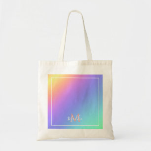 personalisierter Regenbogenverlauf Tragetasche