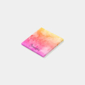 Personalisierter RegenbogenWatercolorTrendy Chic Post-it Klebezettel (angewinkelt)