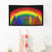 Personalisierter Regenbogenweihbaum Banner (Insitu)