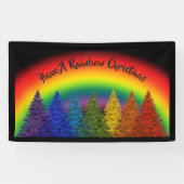 Personalisierter Regenbogenweihbaum Banner (Horizontal)