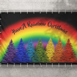 Personalisierter Regenbogenweihbaum Banner