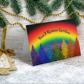 Personalisierter Regenbogenweihbaum Karte