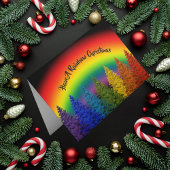 Personalisierter Regenbogenweihbaum Karte