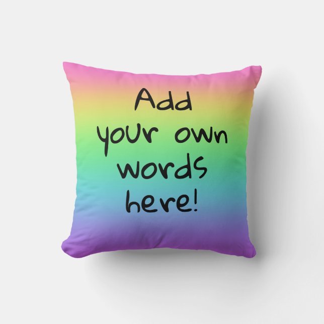 Personalisierter Regenbogenwirbel Kissen (Vorderseite)