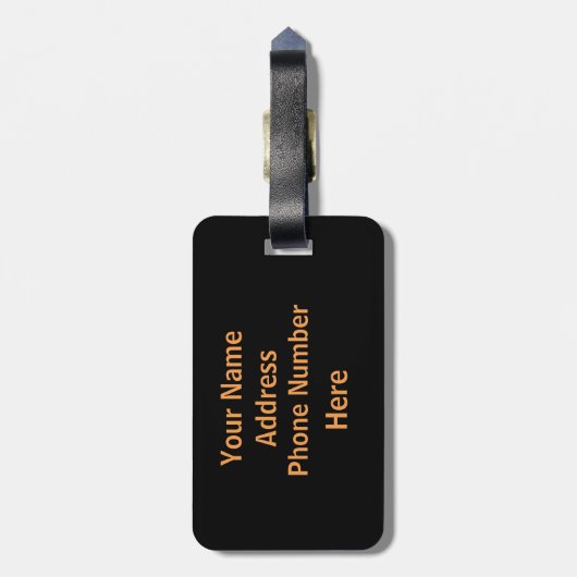 Personalisierter Regenschirm Gepäckanhänger (Rückseite vertikal)