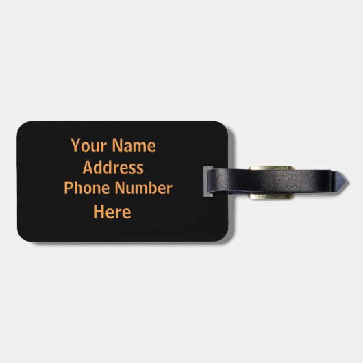 Personalisierter Regenschirm Gepäckanhänger (Rückseite horizontal)