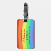 Personalisierter Regenschuss verschmilzt Gepäckmar Gepäckanhänger (Rückseite vertikal)