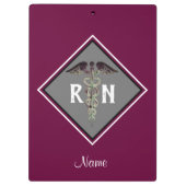 Personalisierter registrierte Krankenschwester Klemmbrett (Rückseite)