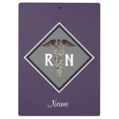 Personalisierter registrierte Krankenschwester Klemmbrett (Rückseite)