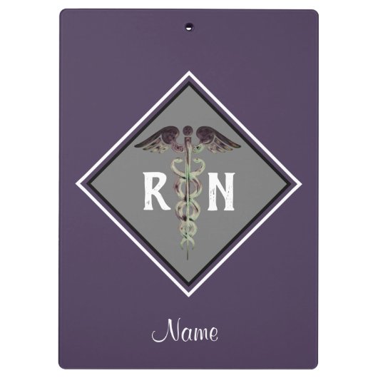 Personalisierter registrierte Krankenschwester Klemmbrett (Rückseite)