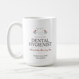 Personalisierter Registrierter Zahnhygieniker Flor Kaffeetasse
