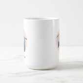 Personalisierter Reiher mit rosa Hintergrund Kaffeetasse (Mittel)