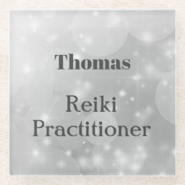 Personalisierter Reiki Practitioner Glasuntersetzer