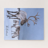 Personalisierter Reindeer Ihr Foto hinzufügen Puzzle (Horizontal)