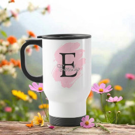 Personalisierter Reise-Monogramm-Becher mit Farbak Reisebecher