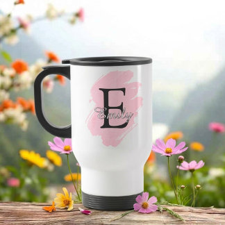 Personalisierter Reise-Monogramm-Becher mit Farbak Reisebecher