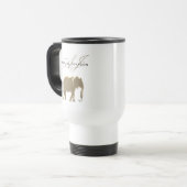 Personalisierter Reisebecher Goldener Elefant (Vorderseite Links)