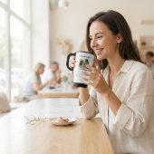 Personalisierter Reisebecher mit Foto und Text