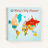 Personalisierter Reiseplaner Notizblock (Vorderseite)