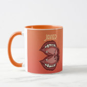 Personalisierter Reißverschluss eines Vampirs Fang Tasse (Links)